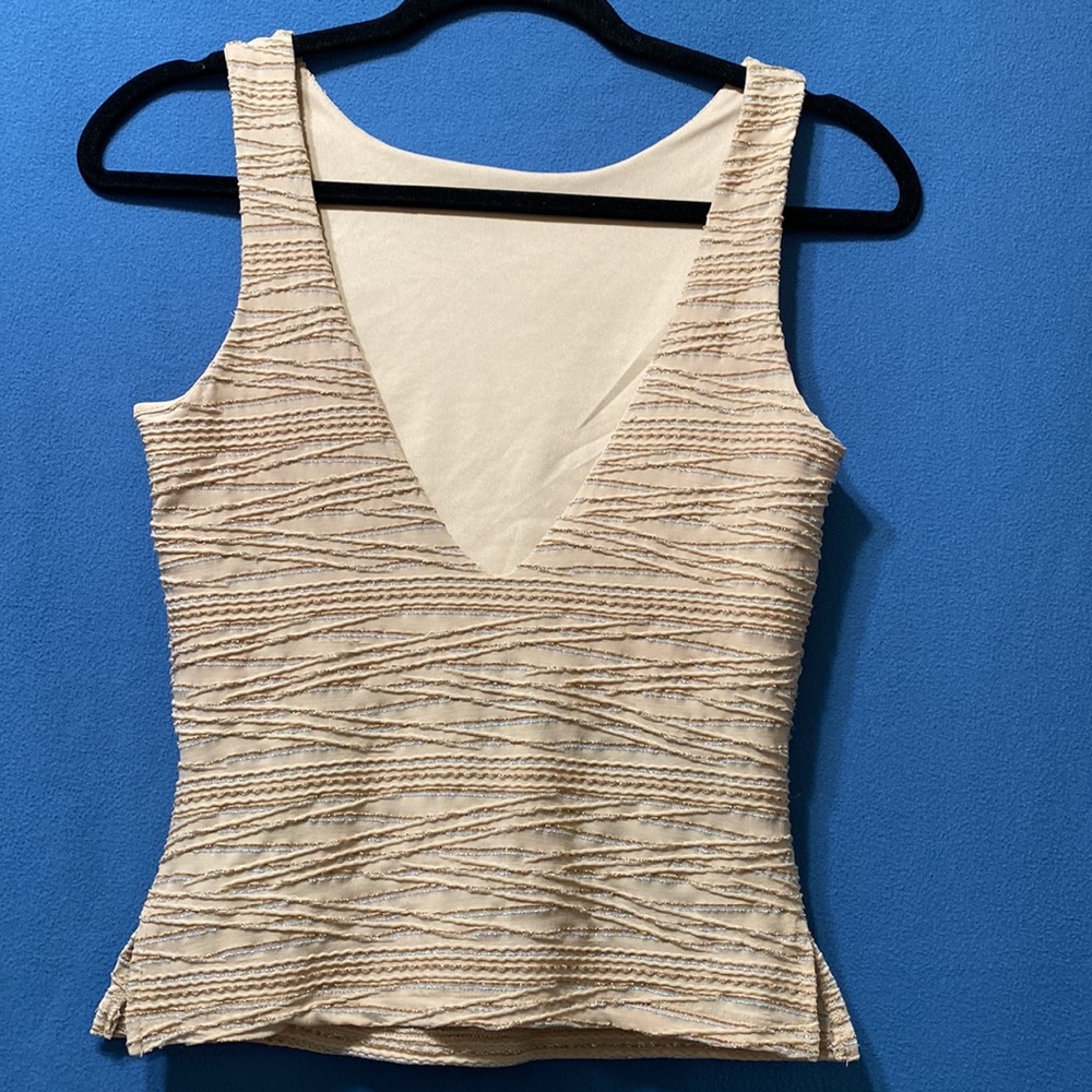 Open back lurex shine top half lining and side slits used size M Hotkiss - Picture 5 of 16